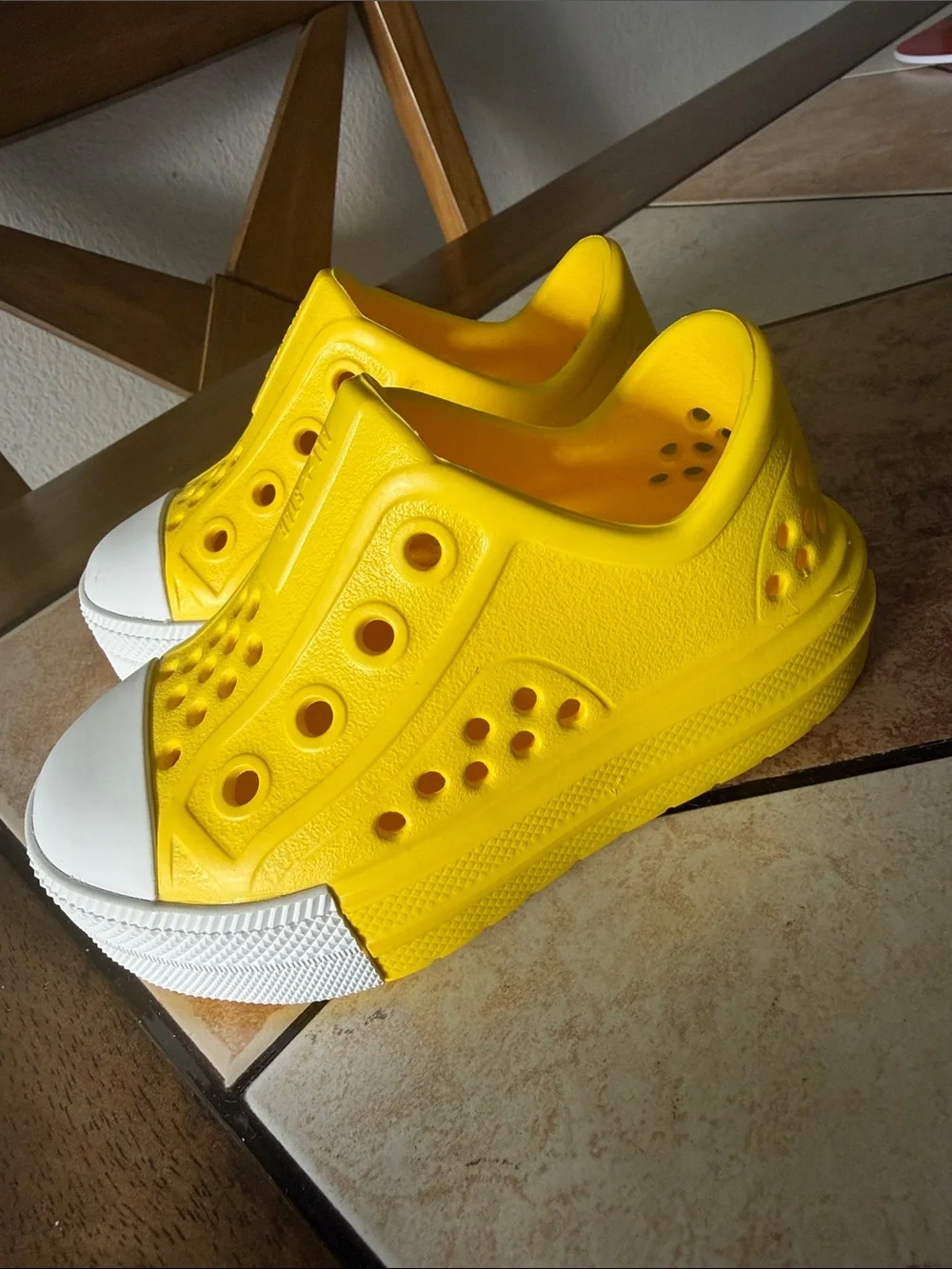 Yellow Converse Kids Slip-On Shoes